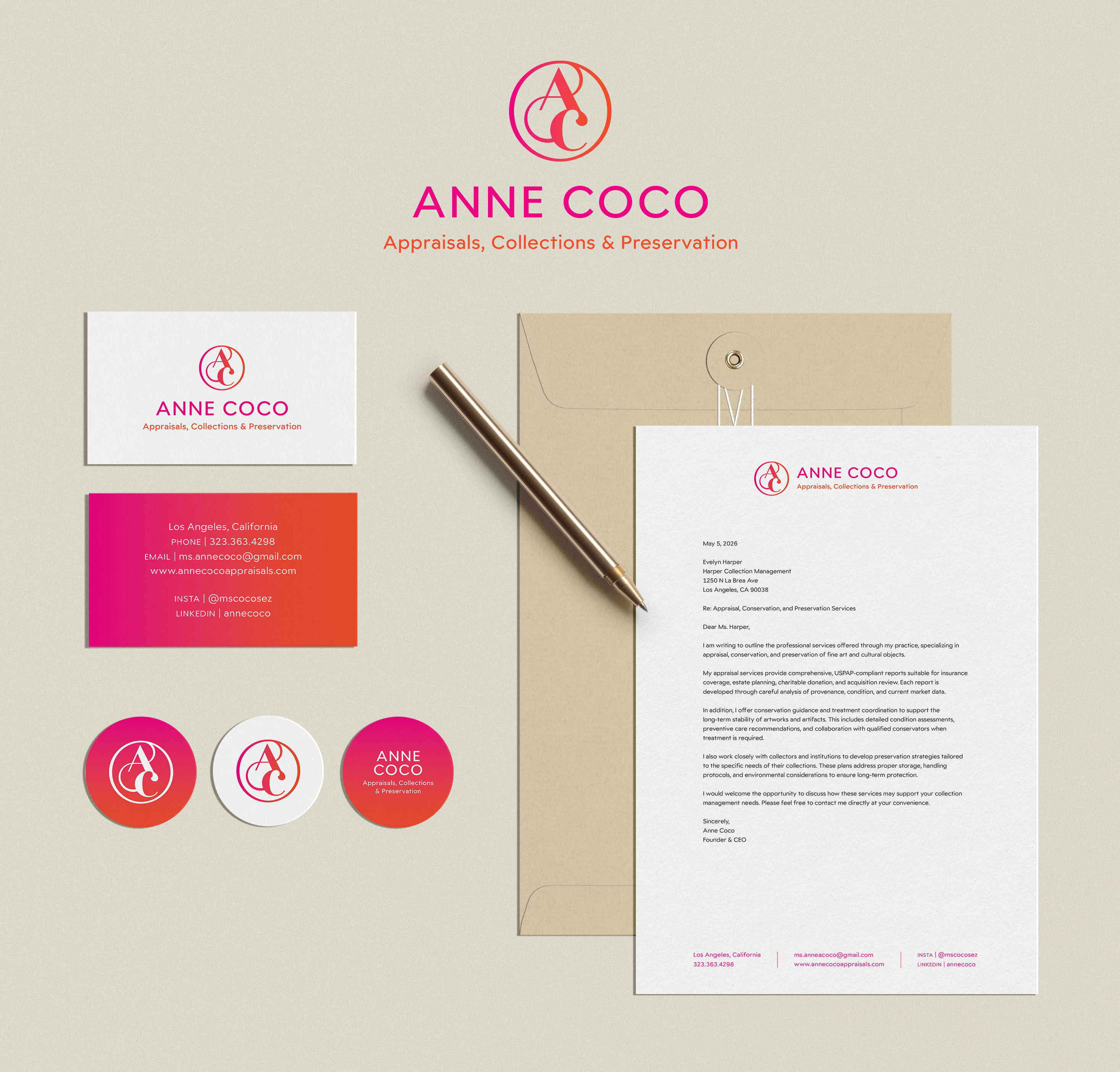 Anne Coco — Logo + Business Suite — cover